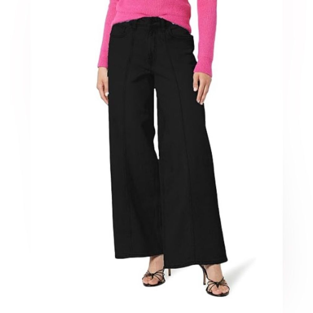 HBER Wide Leg Black Jeans Pants Relaxed Fit Baggy Flare 4XL 22W NWT
